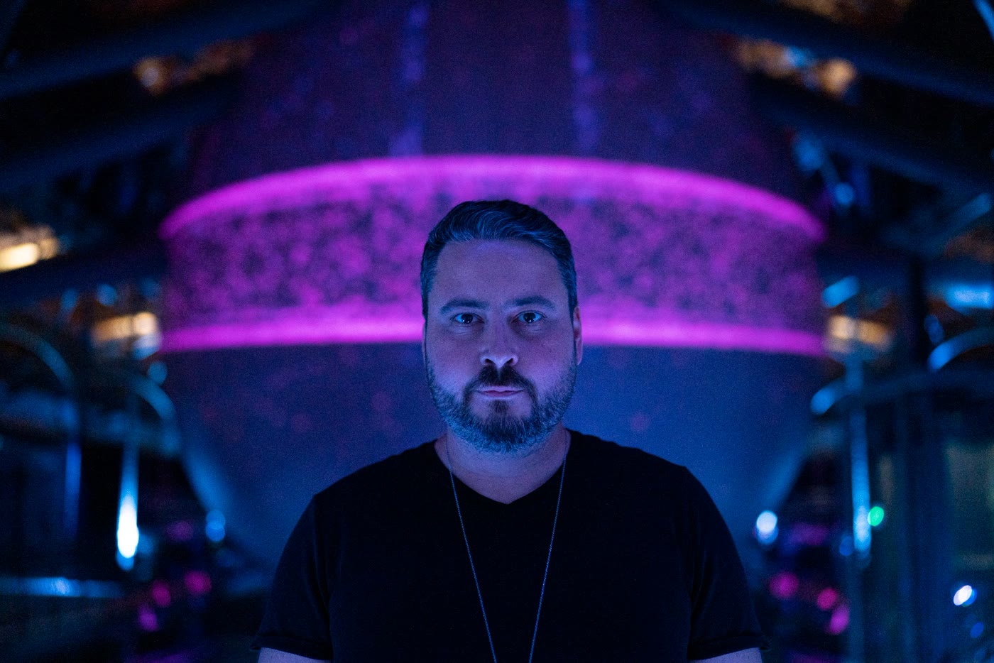 Sunny Lax portrait in red light